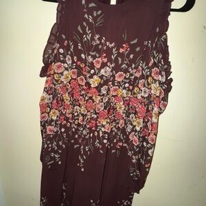 Xhilaration Burgundy Sleeveless Top